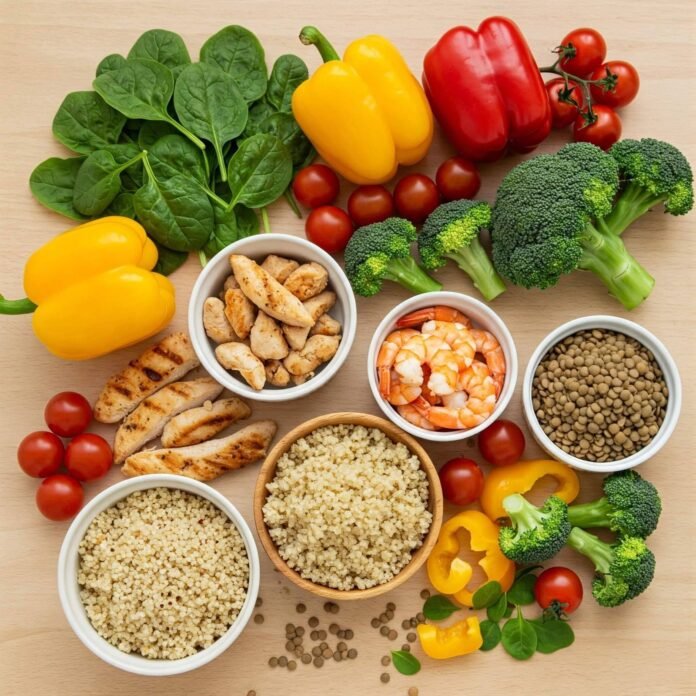 Colorful Low-Calorie Meal Prep