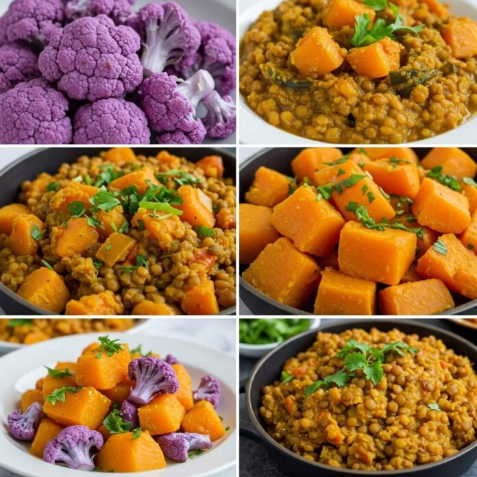 Vibrant Vegetarian Food Collage