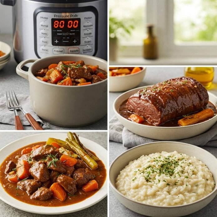 Pressure Cooker Recipes: Delicious Stew, Pot Roast, and Risotto
