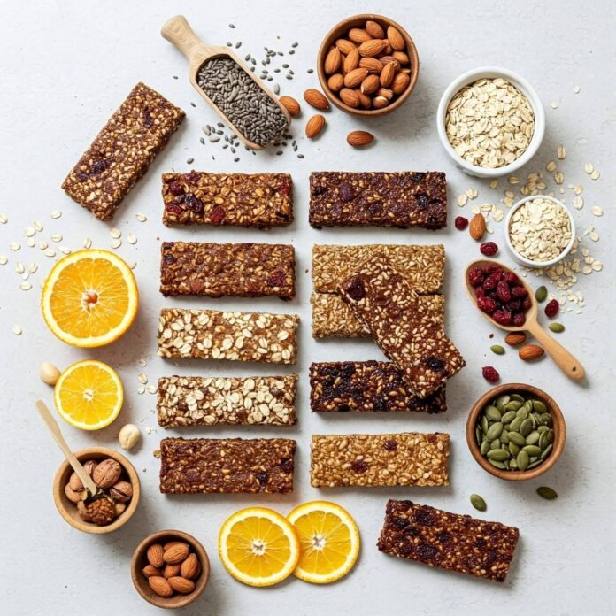 Homemade Energy Bars & Ingredients