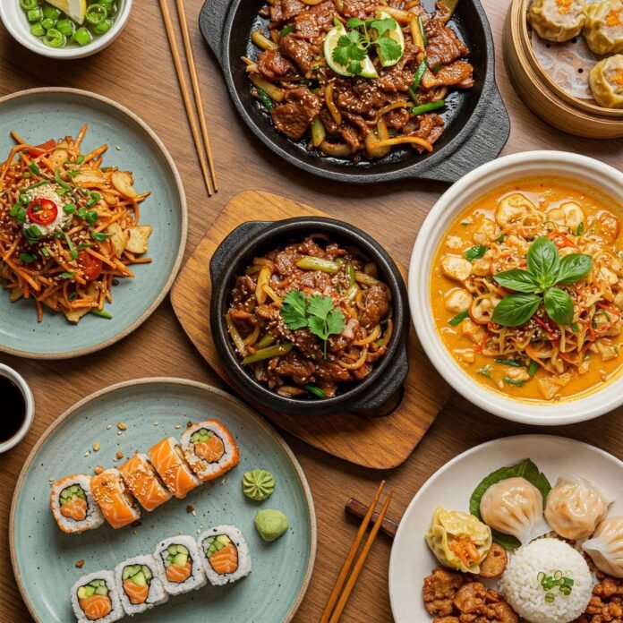 Variety of Delicious Asian Food