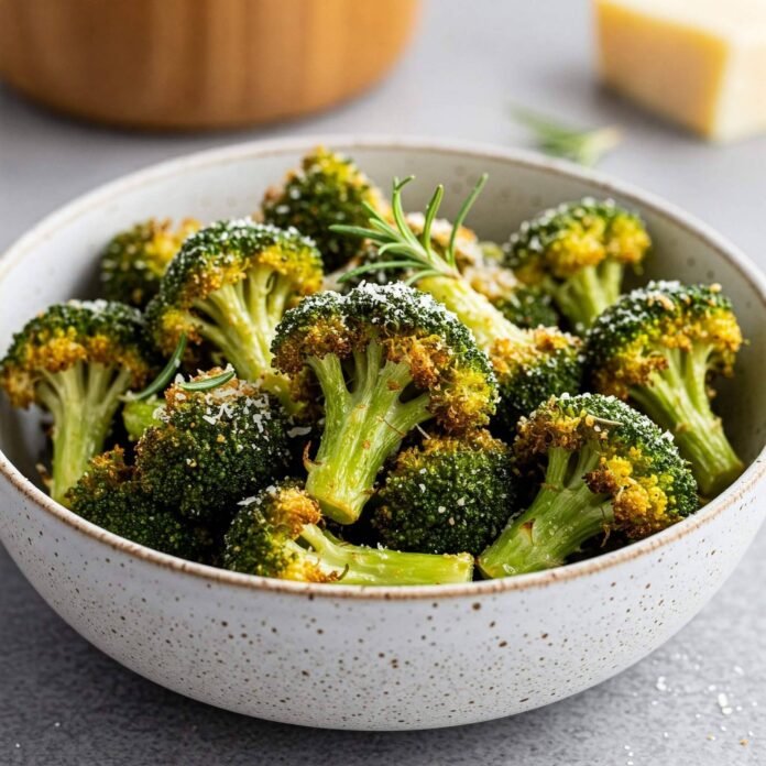 Crispy Air Fryer Broccoli with Parmesan