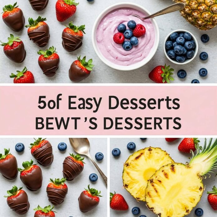 Easy Dessert Ideas Flatlay